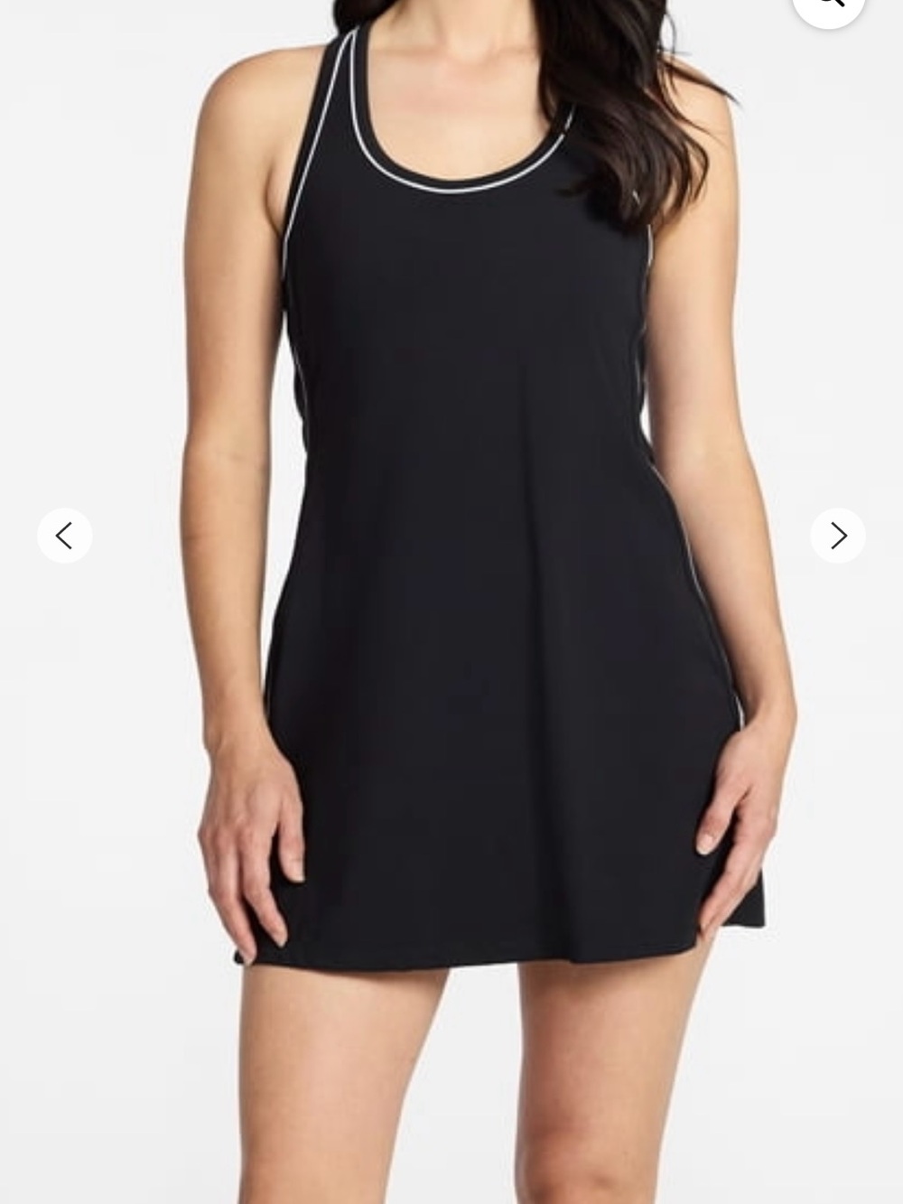 Avia Black Racerback piped trim active Dress new with tags size Large (12-14)